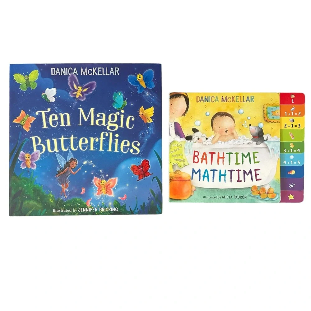 Danica McKellar Math Books Bathtime Mathtime & Ten Magic Butterflies